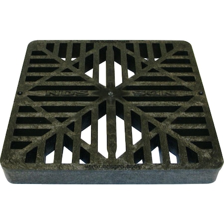 Nds 9 In. x 9 In. Black Polyolefin Square Grate 980